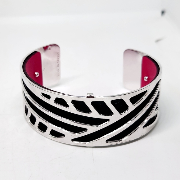 Les Georgettes France Interchangeable Stainless Steel Cuff Bracelet Geometric - Picture 1 of 6